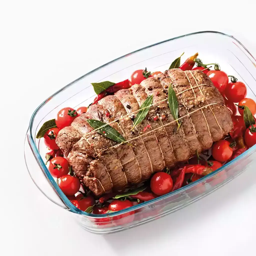 Bandeja rectangular de vidrio templado Bandeja rectangular de vidrio templado
