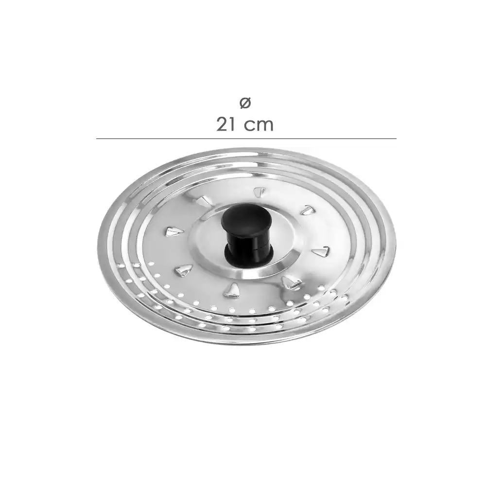 Tapa multiusos para sartén de acero inoxidable