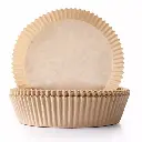 50 bandejas de papel para freidora de aire. Redonda 16x4cm.