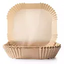 50 bandejas de papel para freidora de aire. Cuadrada 20x4cm.
