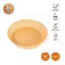 50 bandejas de papel para freidora de aire. Redonda 20x4cm.