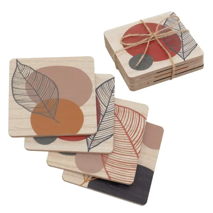 [8445148057868] Set de 4 posavasos de madera