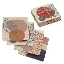 Set de 4 posavasos de madera