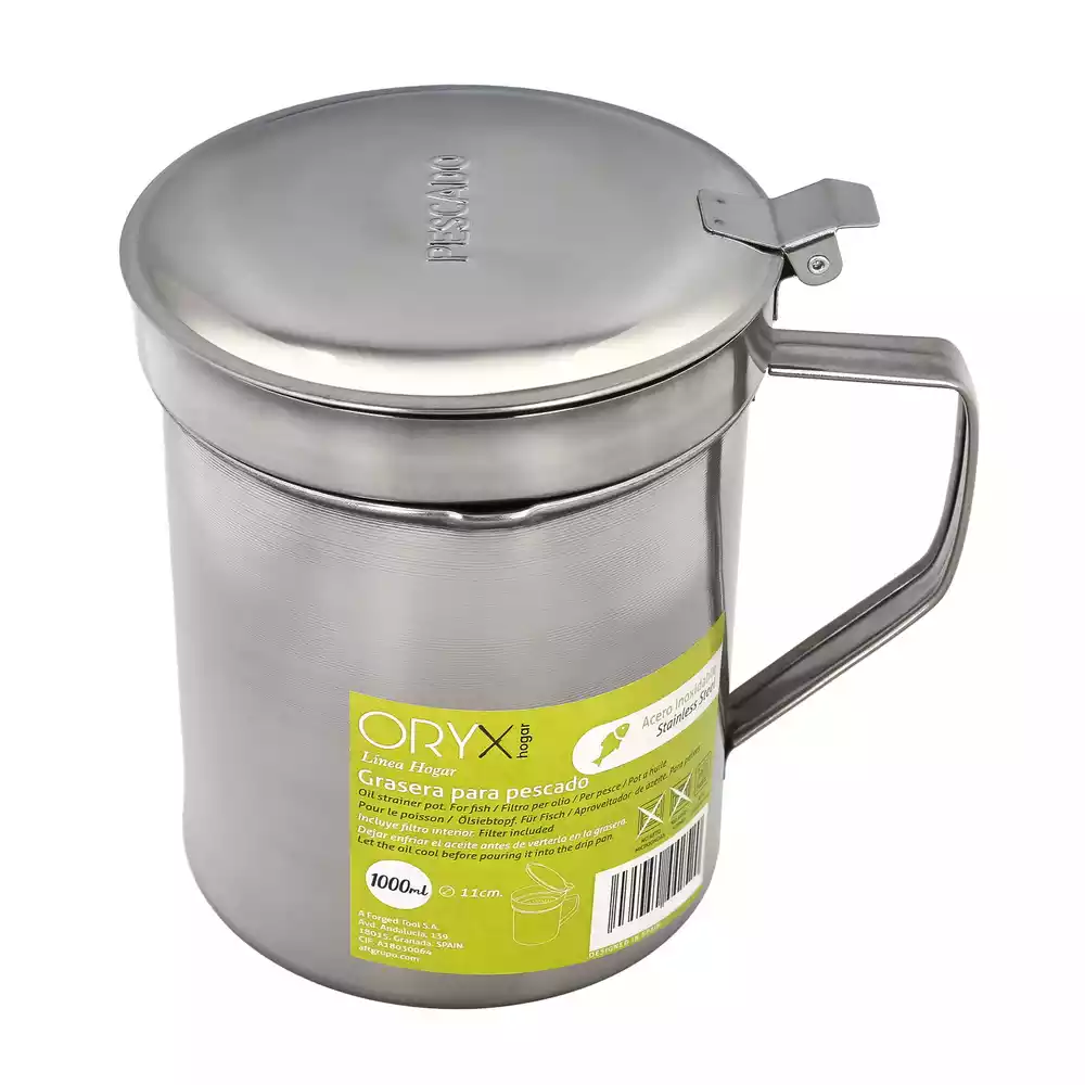 Grasera inoxidable para aceite usado “Pescado”