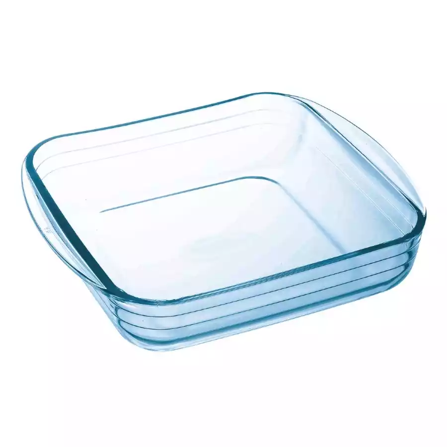 Bandeja cuadrada de vidrio templado