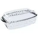 Cacerola con tapa rectangular de vidrio templado