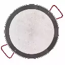 Paellera de acero pulido