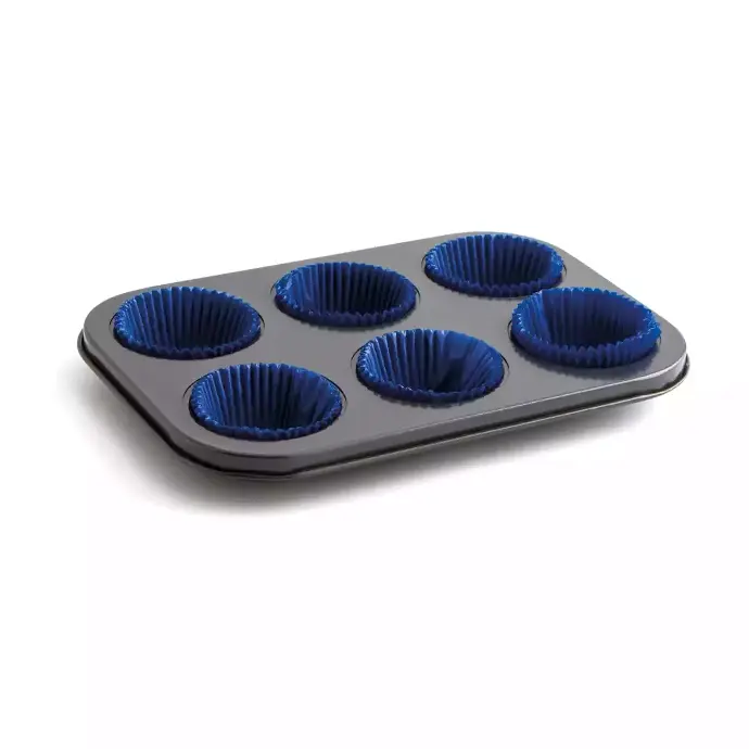 [8414793516006] Bandeja para horno con 6 huecos 27x19x3cm (SG)