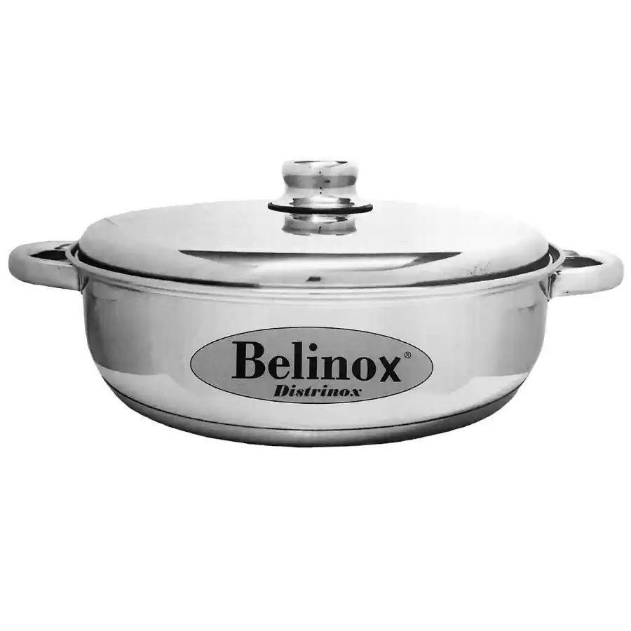 Cazuela Baja (Tartera) de Acero Inox. Mod. Belinox