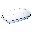 Bandeja rectangular de vidrio templado