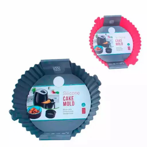 Molde de silicona redondo para horno y freidora de aire