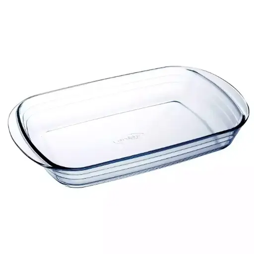 Bandeja rectangular de vidrio templado