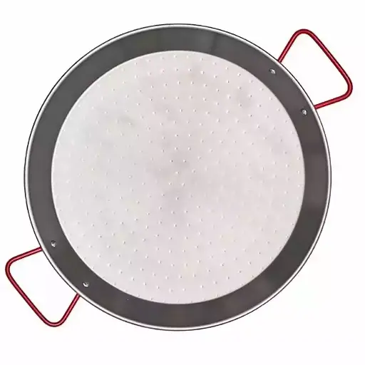 Paellera de acero pulido