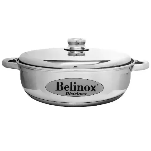 Cazuela Baja (Tartera) de Acero Inox. Mod. Belinox